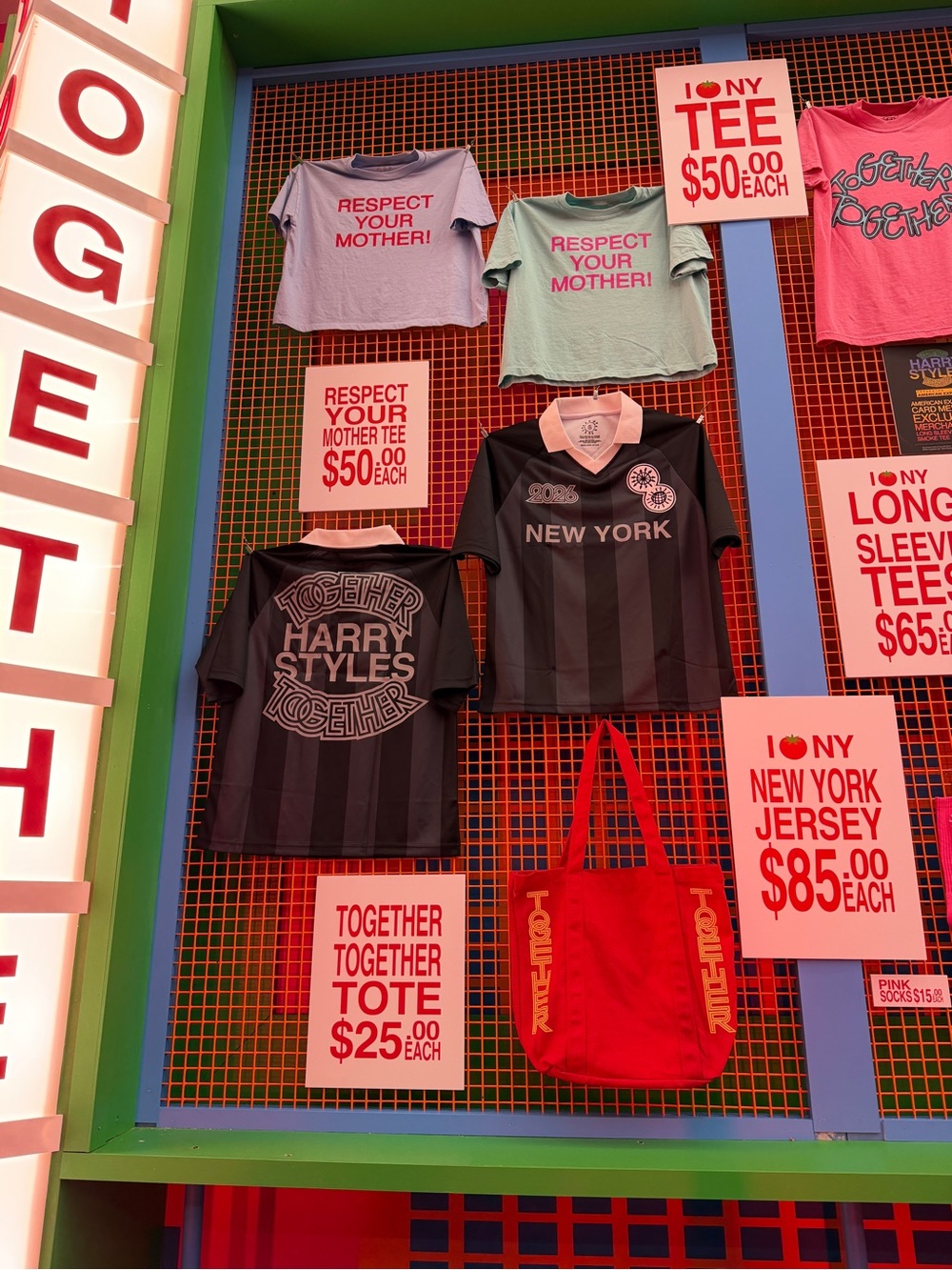 HARRY STYLES TOGETHER TOGETHER TOUR 2026 NYC MSG POP UP SHOP SOCCER JERSEY M - Picture 5 of 5